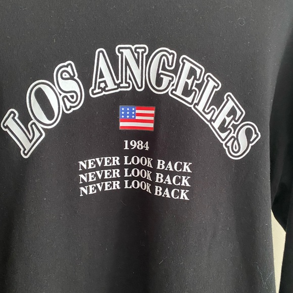 Men drop shoulder flag and letter pullover M - Picture 3 of 7